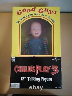 12 talking chucky figurine good guys child's play 3 box open like new