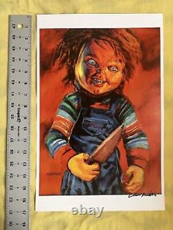 2014 Chris Kuchta Chucky Childs Play Licensed Reprint Photo Signed 17x11