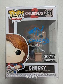 Brad DOURIF Signed FUNKO POP FYE Exclusive Voice of Chucky Child's Play JSA COA