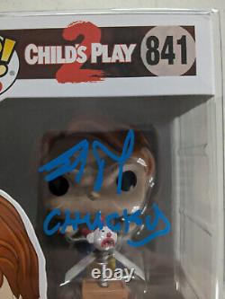 Brad DOURIF Signed FUNKO POP FYE Exclusive Voice of Chucky Child's Play JSA COA