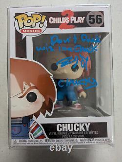 Brad DOURIF Signed FUNKO POP Insciption Voice of Chucky Child's Play JSA COA