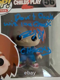 Brad DOURIF Signed FUNKO POP Insciption Voice of Chucky Child's Play JSA COA