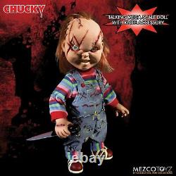 Bride of Chucky Scarred Child´s Play Talking Doll 15 Mega Scale Official Mezco