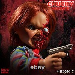 CHILD PLAY 3 SOUND FIGURES CHUCKY PIZZA FACE 38 cm MEZCO DISPOSO