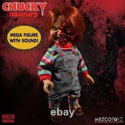 CHILD PLAY 3 SOUND FIGURES CHUCKY PIZZA FACE 38 cm MEZCO DISPOSO