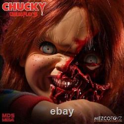 CHILD PLAY 3 SOUND FIGURES CHUCKY PIZZA FACE 38 cm MEZCO DISPOSO