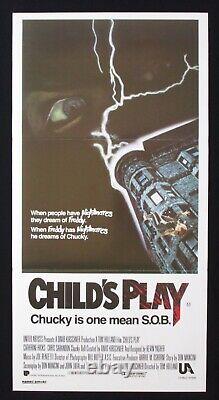 CHILD'S PLAY 1 & 2 Original Australian daybill movie posters Chucky doll horror