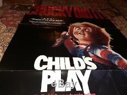 CHILDS PLAY movie poster original video store promo 1988 RARE. CHUCKY DID IT