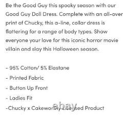 Cakeworthy Childs Play Chucky Good Guys Dress L XL 2XL NEW