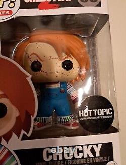 Child's Play 2 56 Chucky Bloody Hot Topic EXCL FUNKO POP! NIB With Hard Case