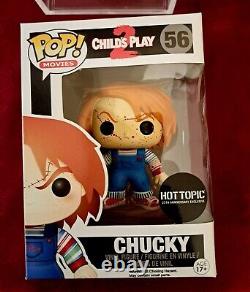 Child's Play 2 56 Chucky Bloody Hot Topic EXCL FUNKO POP! NIB With Hard Case