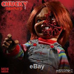 Child's Play 3 Chucky Pizza Face Talking Mega Scale Doll Sound 15 Mezco Toyz