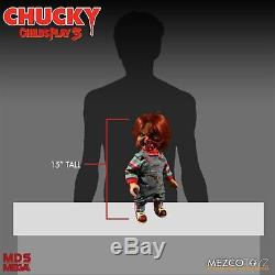 Child's Play 3 Chucky Pizza Face Talking Mega Scale Doll Sound 15 Mezco Toyz