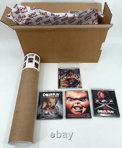 Child's Play Chucky 1-3 4K UHD Blu-ray 2 Alt Slipcovers 5 Posters Scream Factory