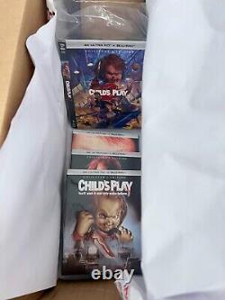 Child's Play Chucky 1-3 4K UHD Blu-ray 2 Alt Slipcovers 5 Posters Scream Factory