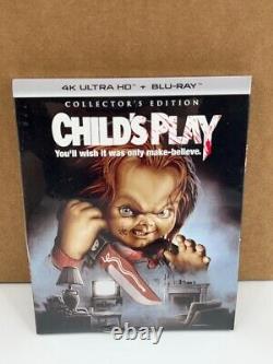 Child's Play Chucky 1-3 4K UHD Blu-ray 2 Alt Slipcovers 5 Posters Scream Factory