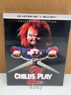 Child's Play Chucky 1-3 4K UHD Blu-ray 2 Alt Slipcovers 5 Posters Scream Factory