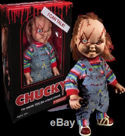 Child's Play Chucky 15 Talking Action Figure mezco scared bride of chucky