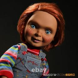 Child's Play Chucky Happy Face 15 Mezco Talking Mega Scale Doll with Sound Prop