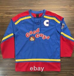 Child's Play Chucky Hockey Jersey BoxLunch Exclusive Large Blue Red #88 RARE