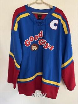 Child's Play Chucky Hockey Jersey BoxLunch Exclusive Large Blue Red #88 RARE