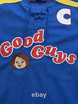 Child's Play Chucky Hockey Jersey BoxLunch Exclusive Large Blue Red #88 RARE