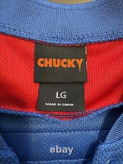 Child's Play Chucky Hockey Jersey BoxLunch Exclusive Large Blue Red #88 RARE