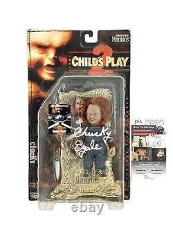 Child's Play Chucky Signed McFarlane Movie Maniacs Action Figure