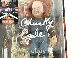 Child's Play Chucky Signed McFarlane Movie Maniacs Action Figure