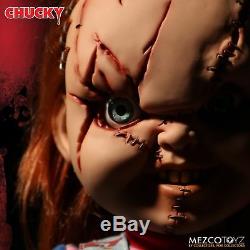 Child's Play Chucky Talking Scarred Mega Scale Doll with Sound 15 Mezco
