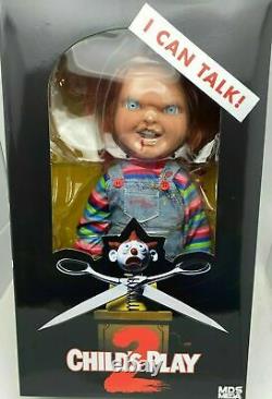 Child's Play Menacing Chucky 15 Mezco Talking Mega Scale Doll with Sound Prop
