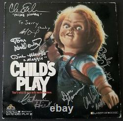 Child's Play Signed LD X8 Catherine Hicks Chris Sarandon Brad Dourif Chucky Bas