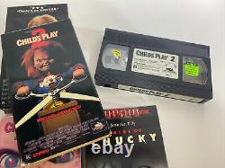 Child's Play VHS Lot 80s Horror Set of 1-4 Chucky 1 2 3 Bride of Originals