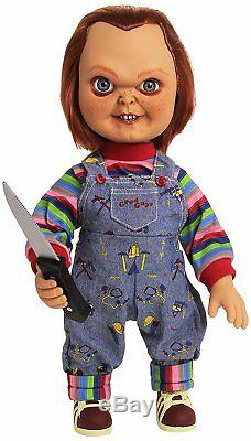 Childs Play 15-inch Good Guy Chucky Doll with Sound by Mezco Evil Face