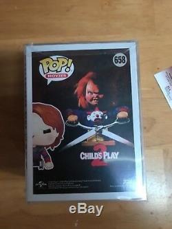 Childs Play 2 Chucky on Cart HT Exclusive Dual SIGNED Funko Pop Andy Kyle JSA