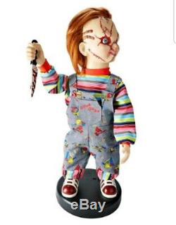Childs Play 2 Ft Bump N Go Chucky Animatronics Doll Figure Prop NEW Halloween