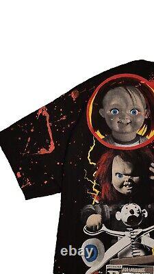 Childs Play Chucky Backstock Co T Shirt All Over Print Size XL