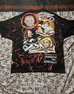 Childs Play Chucky Backstock Co T Shirt All Over Print Size XXL NOT VINTAGE