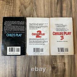 Childs Play Chucky Vintage 80s 90s Horror Scary Book Lot 3 Pc Movie Paperback
