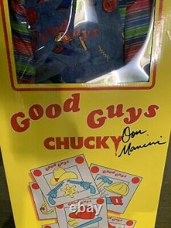Childs Play movie(CHUCKY, GOOD GUY DOLL) NIB signed By Dan Mancini
