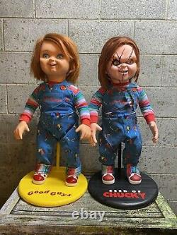 Chucky Doll Good Guys Childs Play Doll Display Stand Horror Movie Collectible
