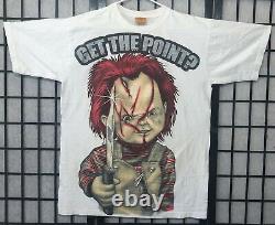 Chucky Get the point Childs play Rare vintage shirt XL Horror pre-owned