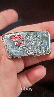 Chucky Halloween Childs Play Enameled Poured 3oz. 999 Silver Art Bar Horror CPS
