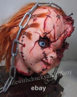 Cult Of Chucky Head Chucky Doll With Poseable Eyes Hand Made Figure