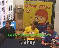 Don Mancini Dave Kirschner signed Child's Play movie Chucky Good Guys cereal box