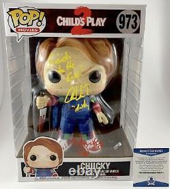 Ed Gale & Alex Vincent Dual Signed Childs Play 2 10 Chucky Funko POP Beckett CO