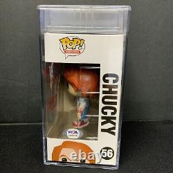 Ed Gale Signed Childs Play 2 Chucky Funko Pop 56 Psa Slabbed Am00718 Wanna Play