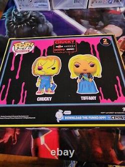 Ed Gale autographed Funko Pop Childs Play 2 Chucky Beckett & 2 pack Black light