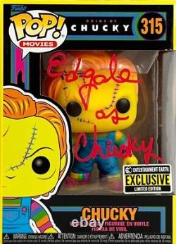 Ed Gale autographed signed limited Funko Pop Chucky #315 Childs Play JSA COA