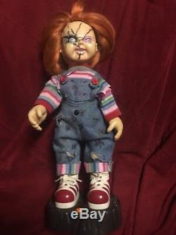 Gemmy Animated Chucky Figure Mouth Head Move Sound Vintage Works Childs Play Nr